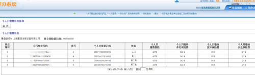 个人月缴费查询